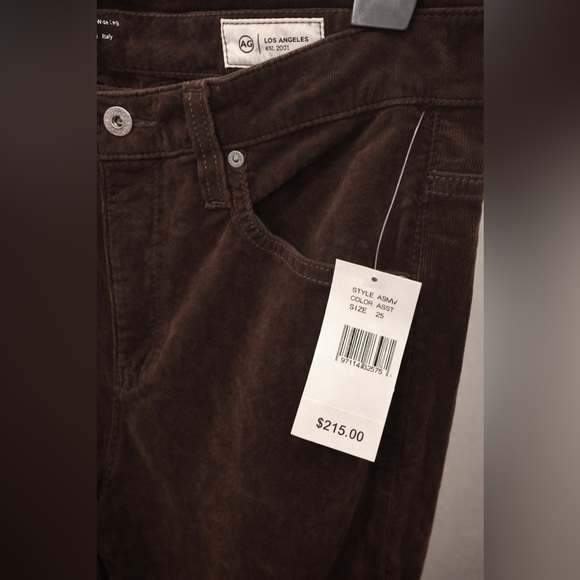 AG Adriano Goldschmied Kora High Rise, Wide Leg Corduroy Women Pants - Picture 6 of 9